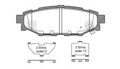 OPEN PARTS bpa113612 -  Комплект тормозных колодок, дисковый тормоз